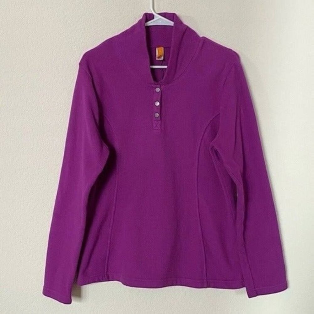 Lucy Activewear Purple Fleece Sweatshirt Size Large